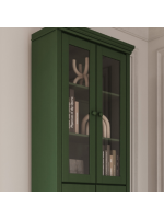 Par de portas de vidro no acabamento em VERDE | coleção biblioteca